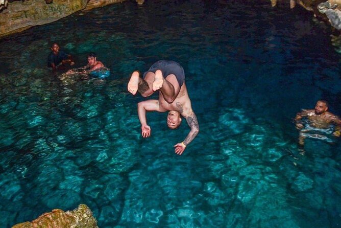 ATV through the cenote jungle, chocolate tasting AND coffee - Cenote-type cave swim: the cool payoff at the end