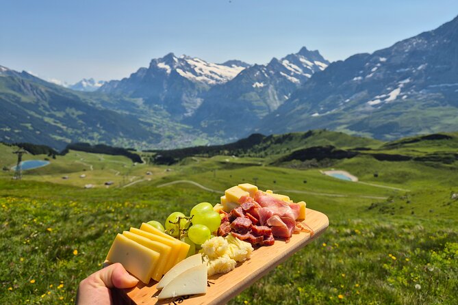 Cheese and chocolate on mountain summit - A Summit Picnic Between Lauterbrunnen and Grindelwald