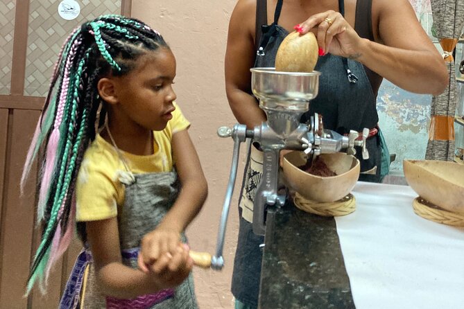 Make Your Own Chocolate with Oaxacan Tradition Private Class - Grinding the Drink the Traditional Way (Yes, It Takes Effort)